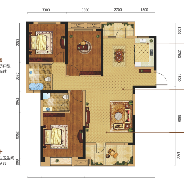 满庭春.精装三房南北通透.证件满二.看房方便