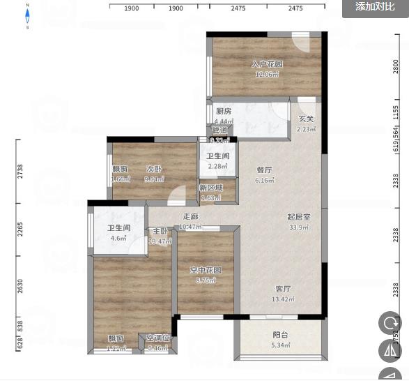 鸿昇现代城毛坯好户型新妇幼对面诚意出售楼层视野好