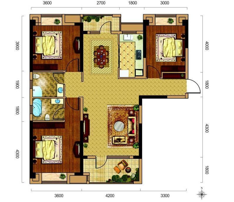 满庭春精装三房全屋供暖房南北通透老证看房方便