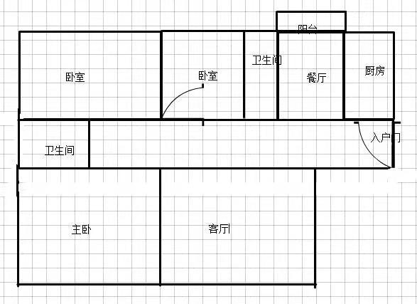 西桥转盘船厂宿舍三房两卫送衣帽室户型方正采光通风良好交通便利