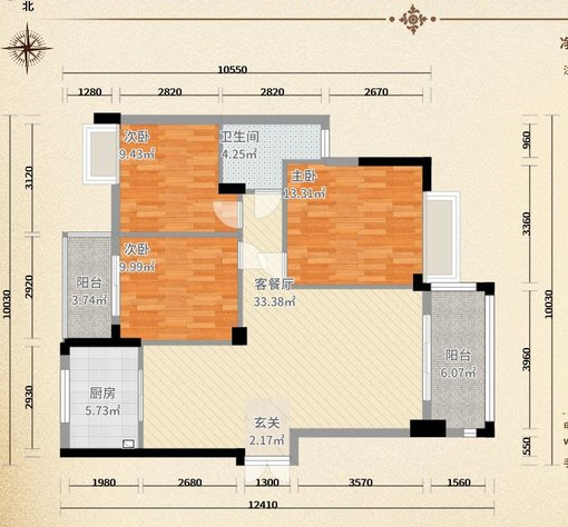 干河路华兴园旁边精装大三房带29多平米的车库生活方便配套齐全方便停车