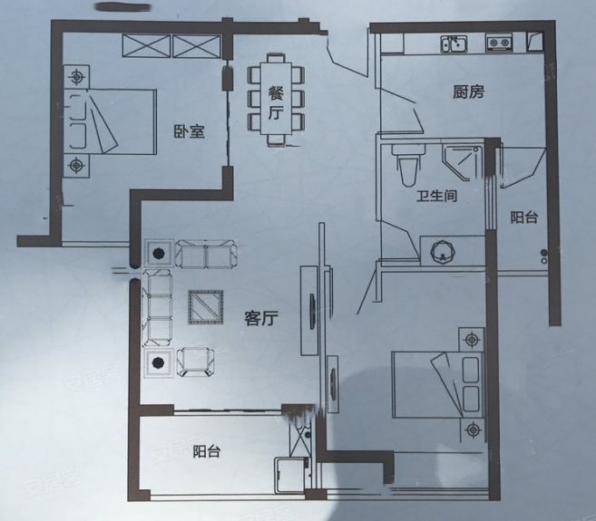 鸿昇现代城新妇幼对面精装修两房范围有小中出行方便