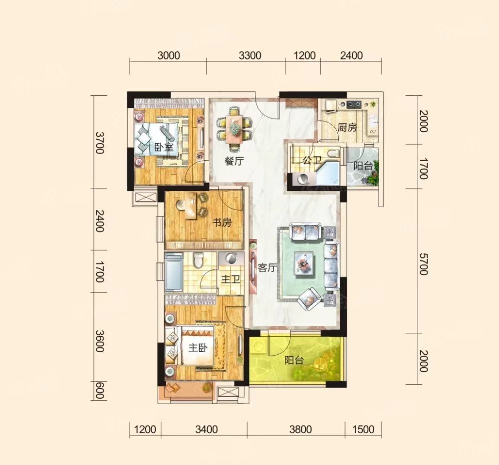 仙桃别院仙桃别院采光好与别墅为伍看房方便