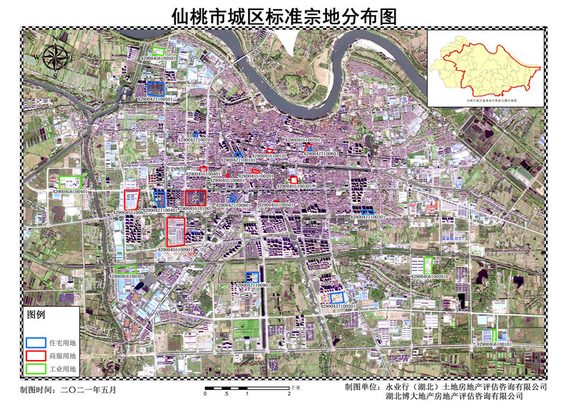 仙桃地价体系建设成果公示，住宅、商服分布图曝光！